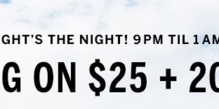 Victoria’s Secret: Free Shipping on $25+ Orders AND 20% Off ONE Item (9PM-1AM EST ONLY)