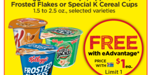 Giant Eagle: FREE Kellogg’s Cereal Cups eCoupon