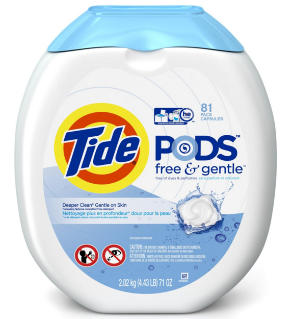 Amazon Prime Tide Pods Free & Gentle Laundry Detergent 81Count Pacs