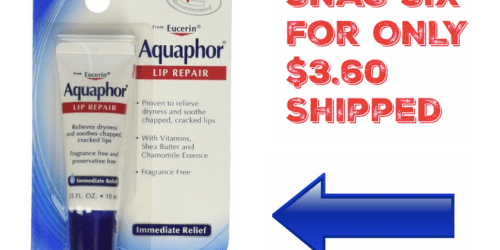 Amazon: *HOT* SIX Aquaphor Lip Repair Tubes Only $3.60 Shipped (Just 60¢ Each)