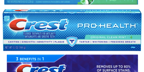 THREE *New* Crest Coupons = FREE Toothpaste at CVS