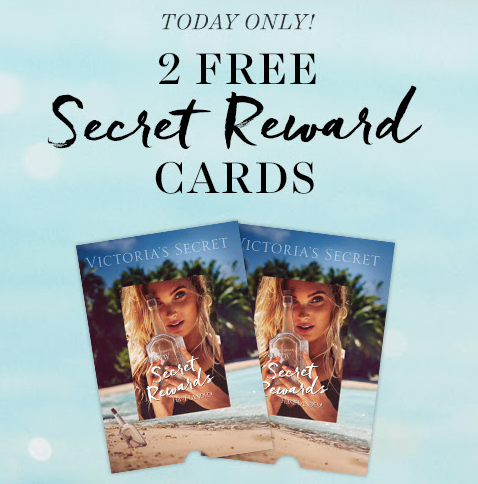 Victoria's Secret: 2 FREE Secret Rewards Cards