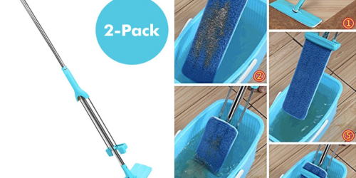 Amazon: 2 Pack Microfiber Floor Mop for Wet and Dry Cleaning ONLY $29.99 (Reg. $60)