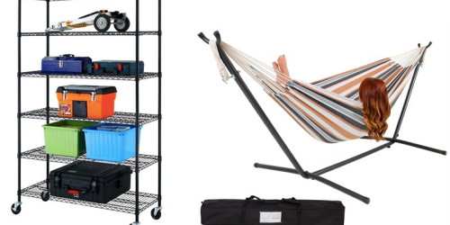 Swivel Bar Stool Sets $55 Shipped, 6-Shelf Steel Rack w/ Casters $59.99 Shipped + More