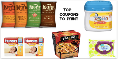 Top Coupons to Print Now (Kettle Chips, Gerber Formula, Huggies Diapers, Kandoo & More)