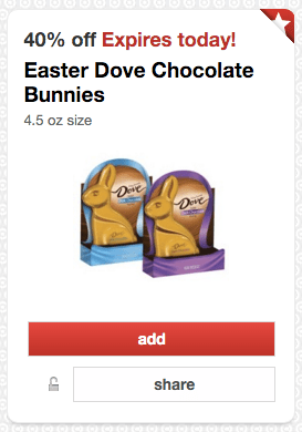 Dove Easter Bunnies Cartwheel offer