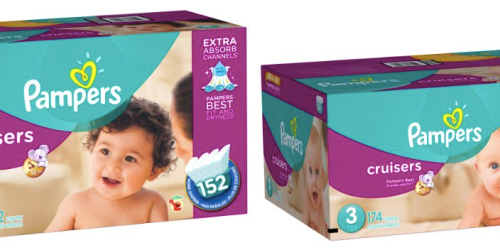 Amazon Family: Pampers Cruisers Diapers Size 4 – 152 Count $18.39 Shipped (12¢ Per Diaper)