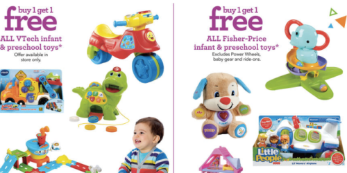 ToysRUs: Buy 1 Get 1 FREE Sale on Fisher-Price & VTech Toys + 40% Off LEGO & More