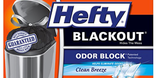 Amazon: Hefty Blackout Tall Kitchen Drawstring Trash Bags 90-Count Only $9.59 Shipped
