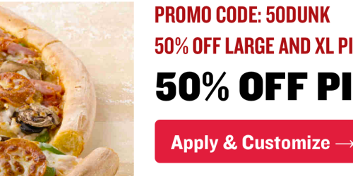 Papa John’s: 50% Off Regular Price Large or Extra Large Pizzas = Large Cheese Pizza Only $6 + More