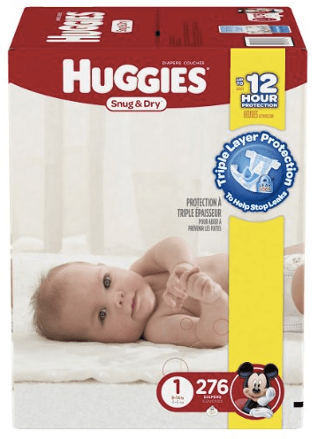 Huggies Snug &amp; Dry Size 1 Diapers 276 Count