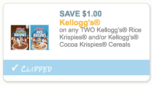 Rice Krispies and Cocoa Krispies coupon