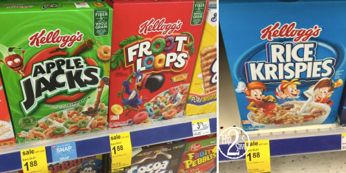 Walgreens: Select Kellogg’s Cereals Only $1.38