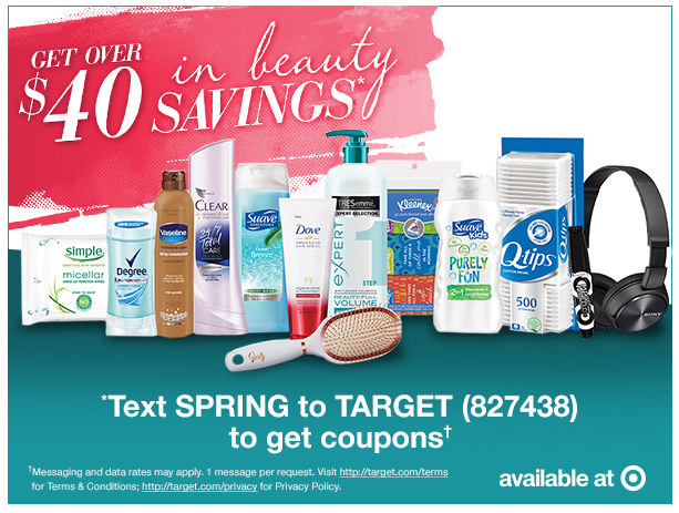 Target: Over $40 in Beauty Mobile Coupons