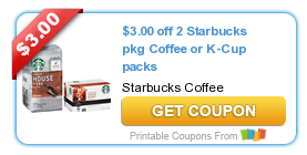 $3/2 Starbucks Coffee Coupon