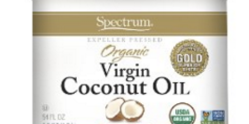 Amazon: 54-Oz Spectrum Organic Virgin Unrefined Coconut Oil Only $13.93 Shipped