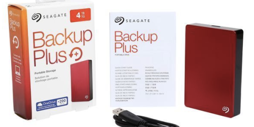 Seagate Backup Plus Slim 4TB Portable External Hard Drive Only $109.99 Shipped
