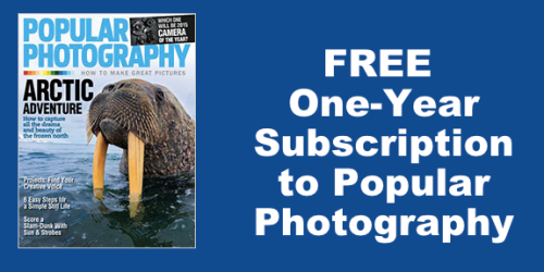 FREE 1-Year Popular Photography Magazine Subscription