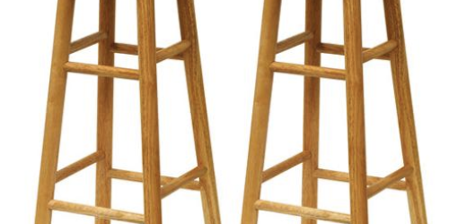 Walmart or Amazon: TWO Natural Wood 30″ Bar Stools Only $43.85 (Just $21.93 Per Stool)