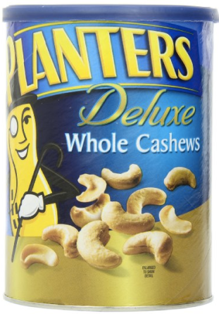 Planters Whole Cashews 18.25 oz Container