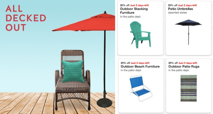 New Target Cartwheel Offers 20 Off Patio Umbrellas Rugs Planters Furniture More Hip2save