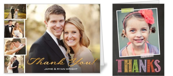 Shutterfly Thank you notes