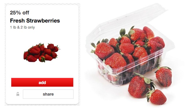 Target Cartwheel Fresh Strawberries offer