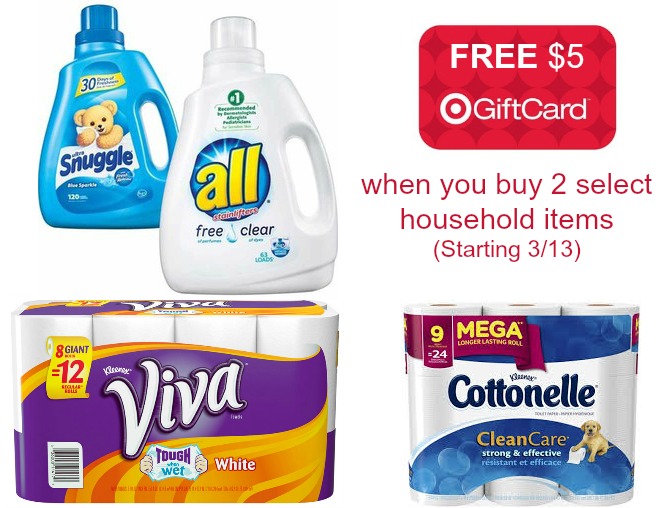 Target FREE 5 Gift Card When You Buy 2 Select Household Items
