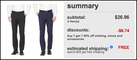Target: Men's Merona Striped Suit Pants 
