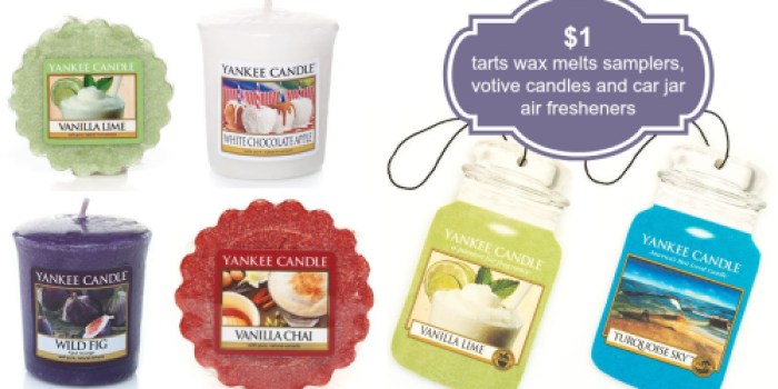 Yankee Candle: $1 Tart Wax Melts, Votive Candles & Car Jar Air Fresheners + More
