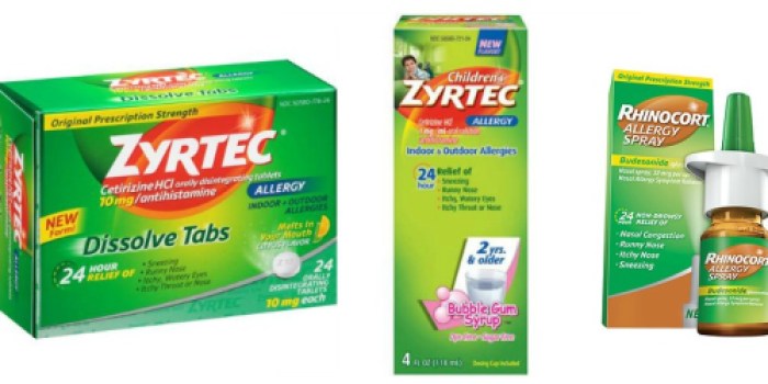 $10 Worth Of Allergy Coupons + Nice Deals On Zyrtec at Walgreens and Rite Aid