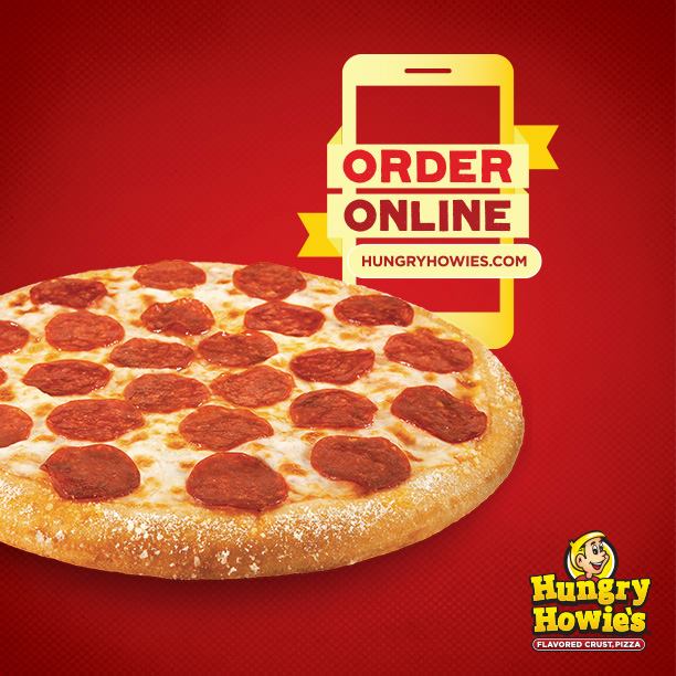 Hungry Howie's FREE Large 1Topping Pizza with ANY 12 Online Order + More
