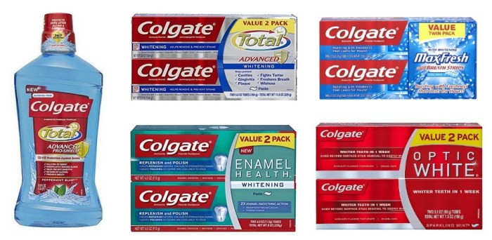Colgate Mouthwash and toothpaste twin packs