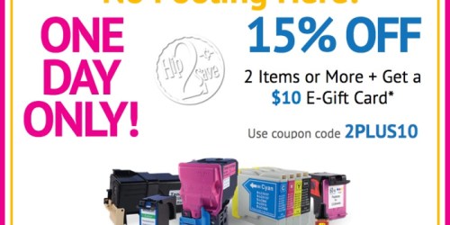 CompandSave: 15% Off 2 Printer Ink Cartridges AND FREE $10 E-Gift Card (Today Only)