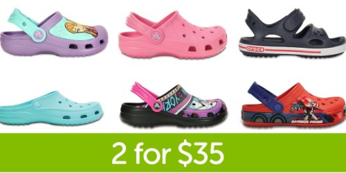 Crocs 2 for $35 = Just $17.50 Each Shipped