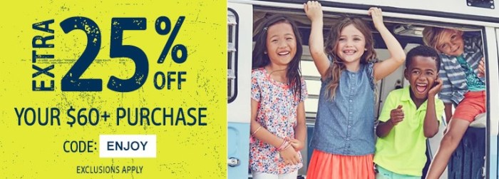 Extra 25$ off Carter's and Osh Kosh offer