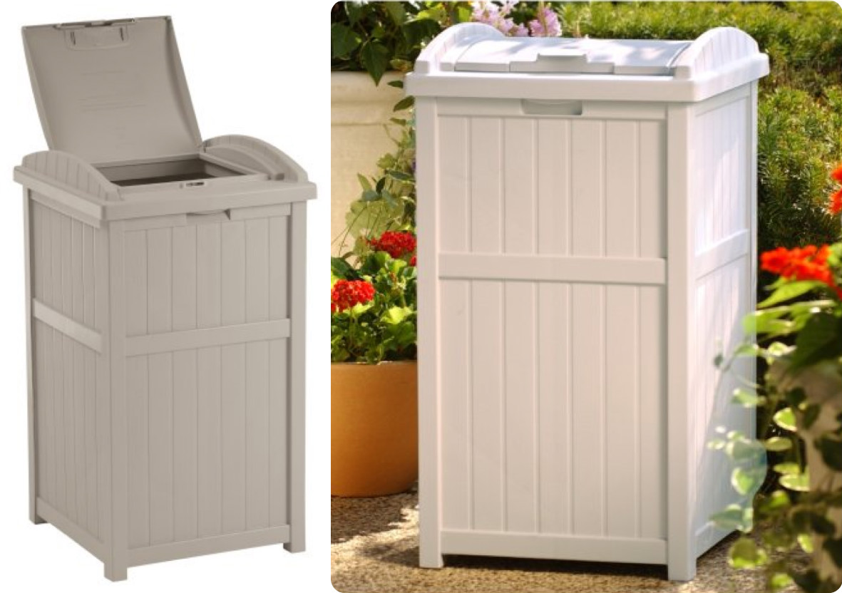 Amazon Suncast Outdoor Trash Hideaway Only 25.30 (+ Storage Seat