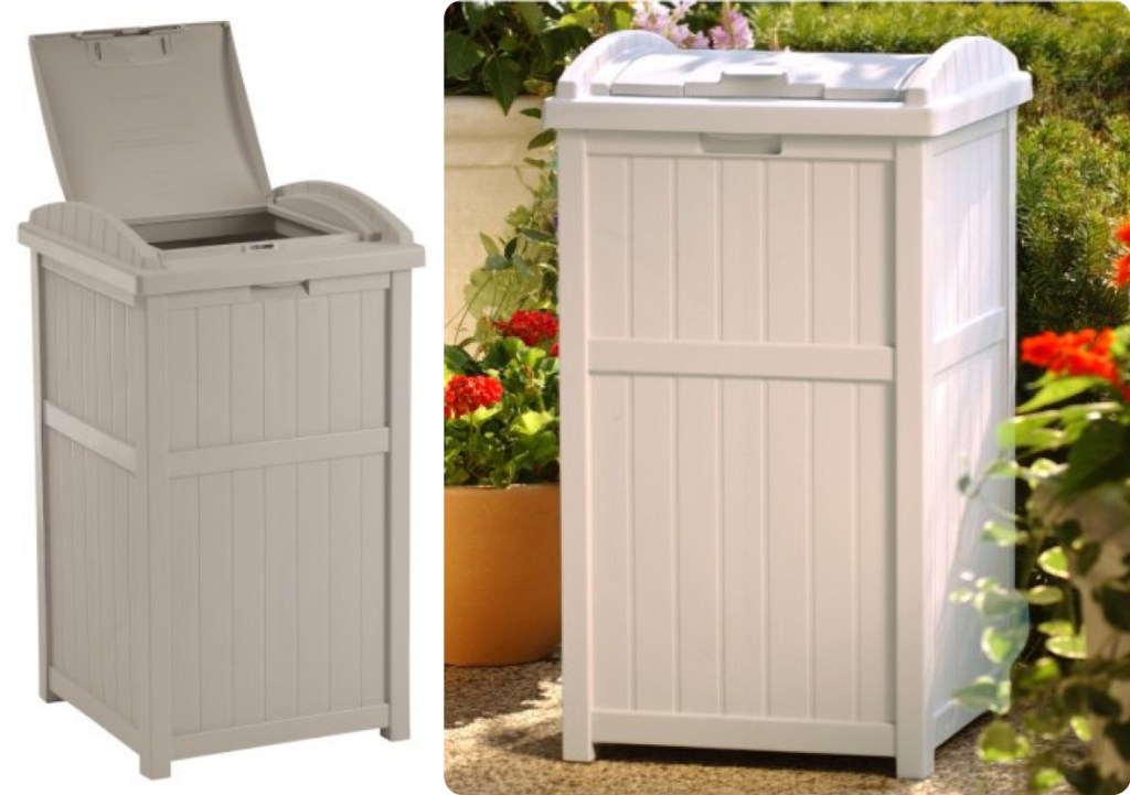 Amazon Suncast Outdoor Trash Hideaway Only 25.30 (+ Storage Seat