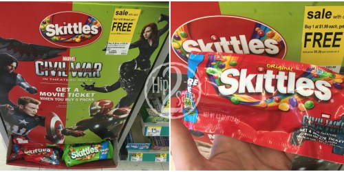 Walgreens: Score 10 Packs of Skittles AND 2 $10 Fandango Movie Tickets for ONLY $8