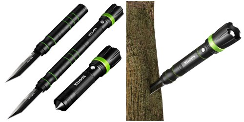 Amazon: Kootek 3-in-1 Flashlight with Self-Defense Knife and Hammer Only $13.98