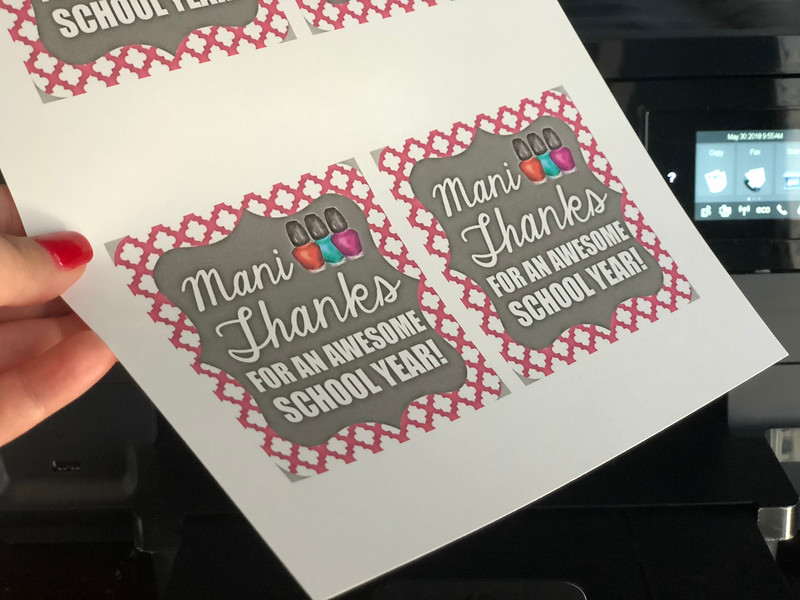 Teacher Appreciation Gift Idea Mani Thanks Manicure Jar With Free 