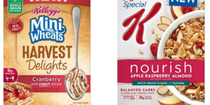 New $0.50/1 Kellogg’s Mini-Wheats Harvest Delights or Special K Nourish Cereal Coupon