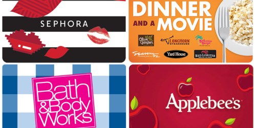 Kroger: Up to $10 Off Fandango, Sephora, Applebees & More Gift Cards with eCoupons