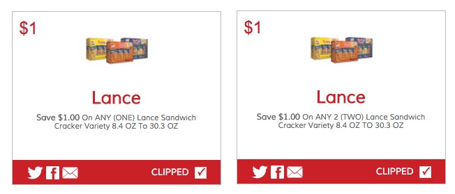 Lance Sandwich Crackers coupons
