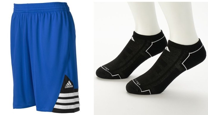 Men's adidas shorts and socks