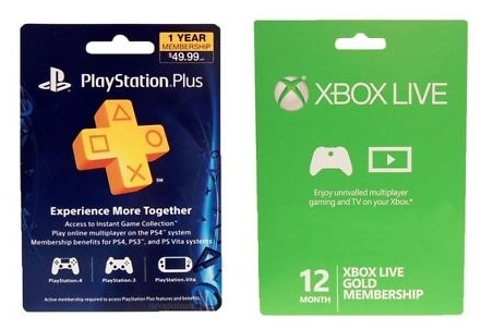 PlayStation Plus OR Microsoft Xbox Live Membership