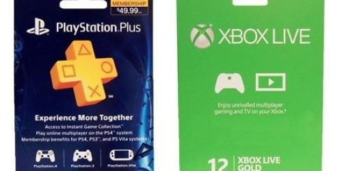 1-Year PlayStation Plus or Microsoft Xbox Live Membership $39.99 Each Shipped