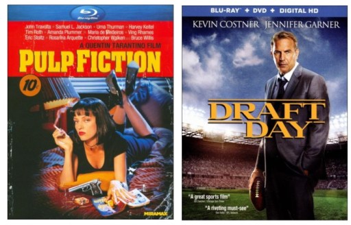 Pulp Fiction and Draft Day Blu-ray