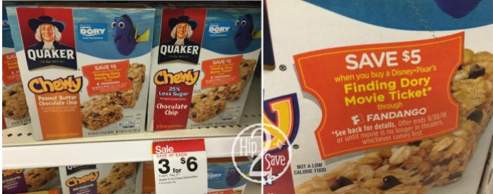 Quaker Chewy Bars Finding Dory Target Boxes Hip2Save