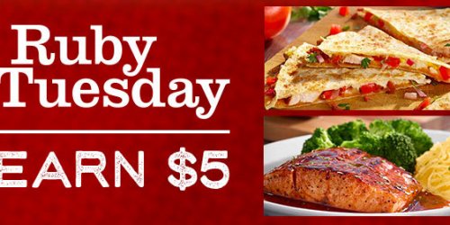 Ibotta: $5 Off $15 Purchase at Ruby Tuesday + Cash Back Offers at Best Buy, Gap Factory & More